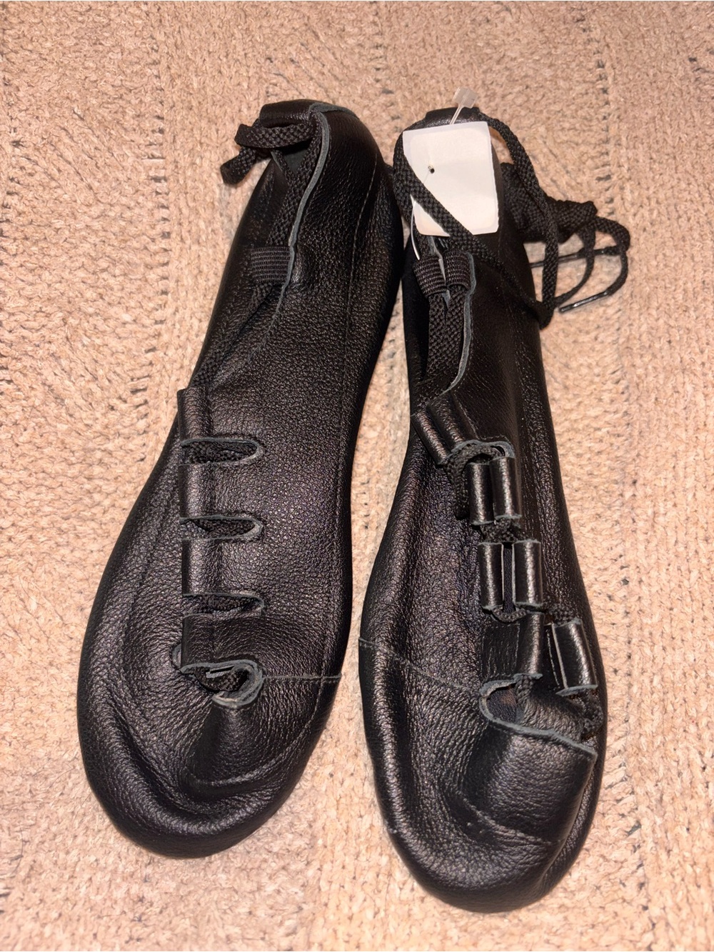 Capezio Black Leather Jazz Dance Shoes Irish Stepper Size 9 US